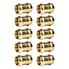 10 Pack XFITTING 1" Press Coupling, Lead Free Brass, ProPress
