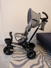 Kindercraft Push along Trike, Grey With Pedals And Footrest