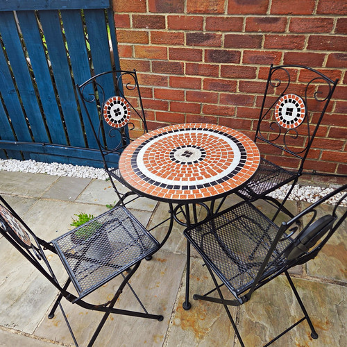 Piece folding metal bistro - folding,