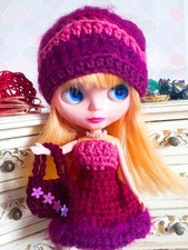 Hat For Blythe Dress For Blythe, Handbag For Blythe And Tangkou Dolls Bjd