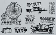 Vintage Transportation - Whimsy Stamps - Sentiment Collection - TRAVEL JOURNEY