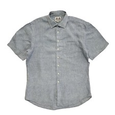 Stephens Brothers Vintage 90's Blue Short Sleeve Shirt Uk Men's Size M