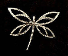 ? SWAROVSKI ❤️ GENUINE RETIRED RARE VINTAGE CRYSTAL DRAGONFLY BROOCH - AUSTRIA