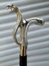 Solid Brass Cobra Snake Head
