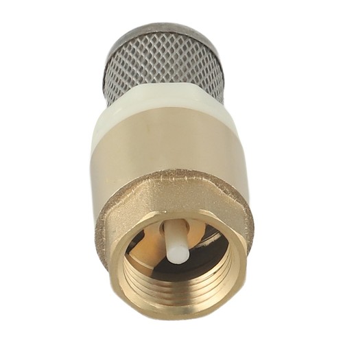 Brass foot valve with check