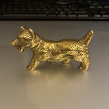 Vintage Brass Dog Figurine