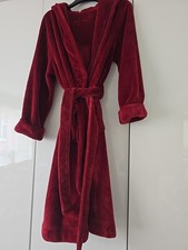 Jasper Conran Wine Red Luxury Long Dressing Gown In Size 12 - 14