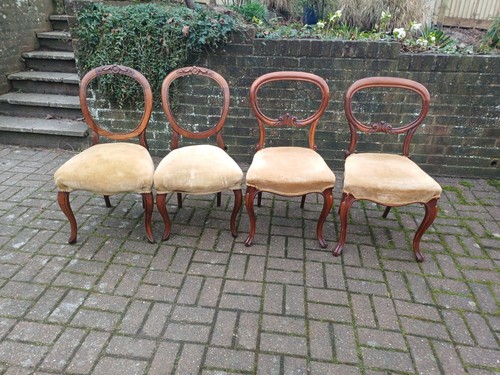 Set four antique victorian - set, of