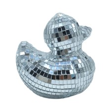 Silver duck mirrored figurine - duck,