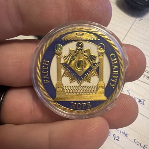 Freemasonry challenge coin - freemasonry,