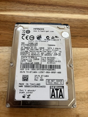 Hitachi travelstar 7k500 160gb - travelstar,