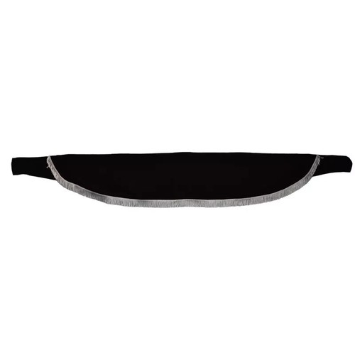 Plush black velvet front - plush,