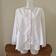 Cos white cotton draped front