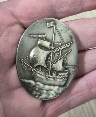 Vintage pewter galleon - vintage,