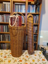 Wicker Baguette Carrying Basket & Cutting Board / Bag.