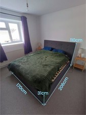 Ikea bed frame with storage 206x170 and king size mattress good condition