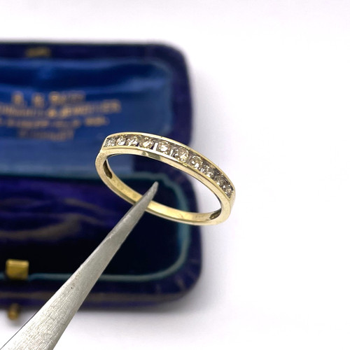 9ct gold champagne diamond - 9ct,