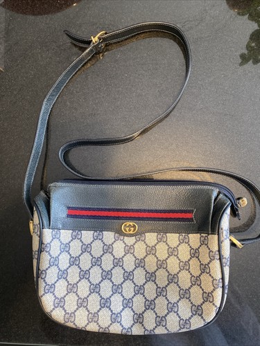 Rare navy vintage gucci bag - vintage,