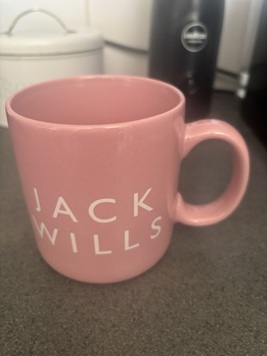 Large pink ceramic mug - pink,
