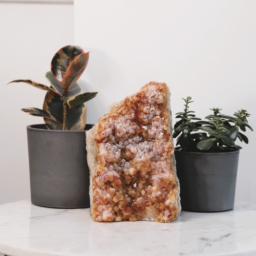 Citrine geode cluster crystal - geode,