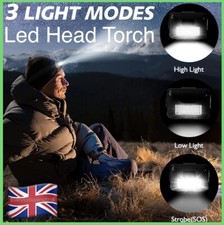COB LED Head Torch Headlamp