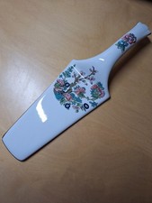 Vintage Indian Tree Ceramic cake/pie slice server gold rim excellent condition 