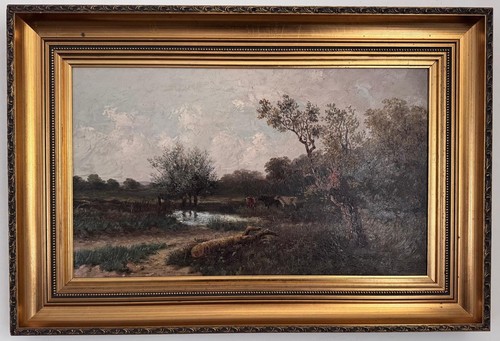 Antique oil painting 19thc - oil,