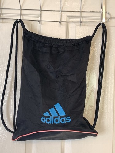 Adidas black drawstring gym - black,
