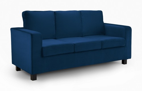 Blue velvet sofas - blue, clearance