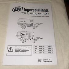 Ingersoll Rand 7/26E/7/31E/7/417/51 * We Print 4 U * compressor full manual 2005