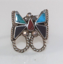 Navajo Handmade Butterfly Ring 925 Silver Turquoise size 5