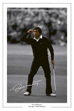 SEVE BALLESTEROS '84 OPEN AUTOGRAPH SIGNED PHOTO PRINT 
