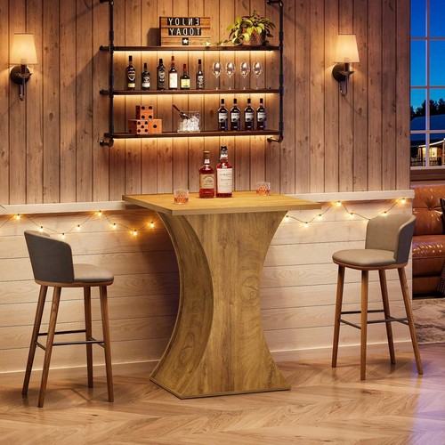 Rustic brown square - square, bar