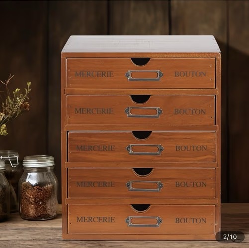1pc retro five layer - five-layer, wooden