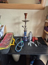 1- Hose Smoking style Shisha pipe Hookah set As Pictured (F7)