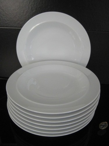 Denby white rimmed design - 8x,