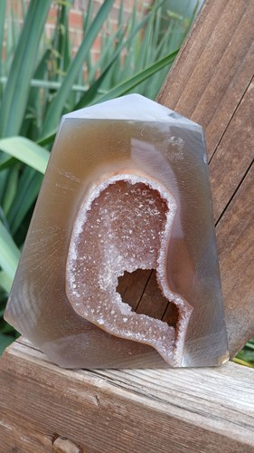 Druzy brown agate tower - druzy,