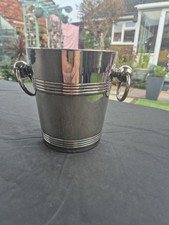 Vintage silver-plated metal champagne/wine bucket in the style of Christofle