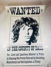 Jim Morrison Poster 36” X 24” Approx. Wanted In The County Of Dade