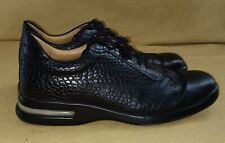 MEN's COLE HAAN Black Leather Croc Embossed Shoes with Air Soles  UK 9.5