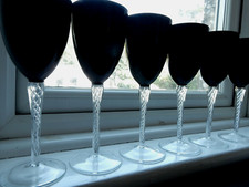 6 LARGE WINE GLASSES AIR TWIST