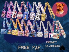 Disney Classics Lanyard Work School ID Card Holder Neck Strap Mickey Mouse Phone