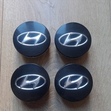 4 X GENUINE HYUNDAI 60MM ALLOY WHEEL CENTRE CAPS 52960-3K210