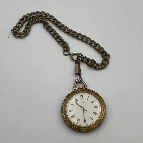 Vintage timex goldtone pocket - vintage,