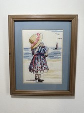Girl child the seashore - on,