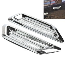 2x Plastic Chrome Car Air Flow
