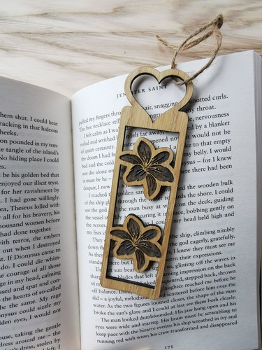 Bookmark 6mm oak veneered - bookmark,