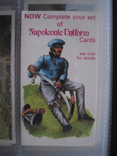 PLAYERS DONCELLA SET COMPLETION CARD - NAPOLEONIC UNIFORMS (1979)