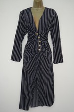 ZARA NAVY WHITE STRIPE BUTTON
