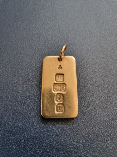 9ct heavy gold ingot - gold, 29.3g